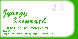 gyorgy keinrath business card
